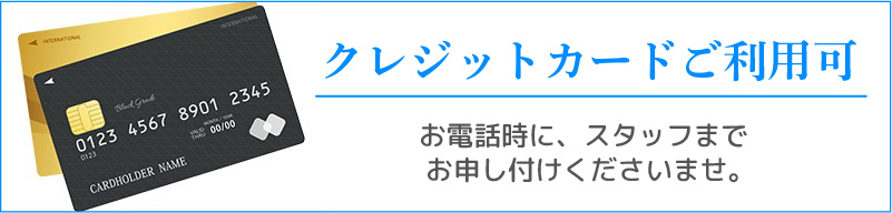クレジットカード支払いOK